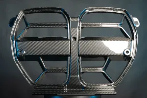 2020-2025 BMW M3 (G80) / M4 (G82 / G83) CSL Inspired Dry Carbon Full Replacement Kidney Grille
