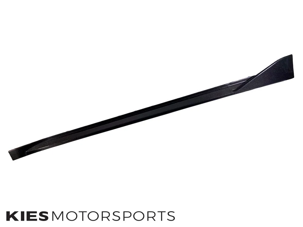 2020-2025 BMW M3 / M4 (G80 / G82 / G83) Performance Inspired Dry Carbon Fiber Side Skirt Extensions with Wing