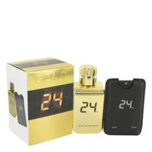24 Gold The Fragrance Eau De Toilette Spray   0.8 oz Mini EDT Pocket Spray By ScentStory