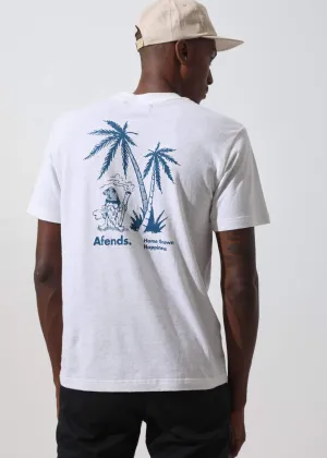 Afends Mens Wizard Lord - Hemp Retro Fit Tee - White