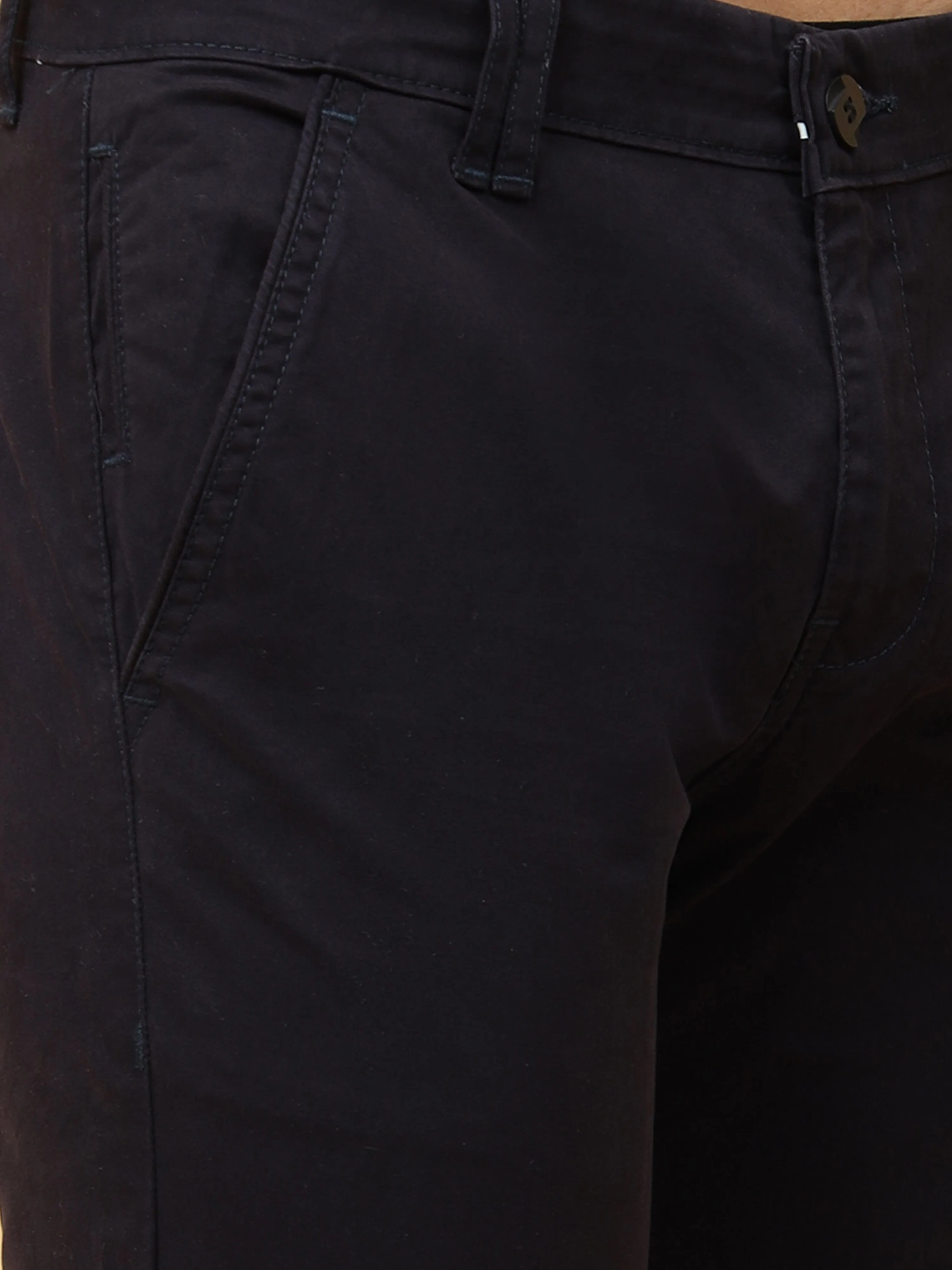 Albatross Plain classic Black chinos for mens