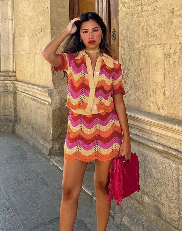 Andrea Crochet Skirt Set
