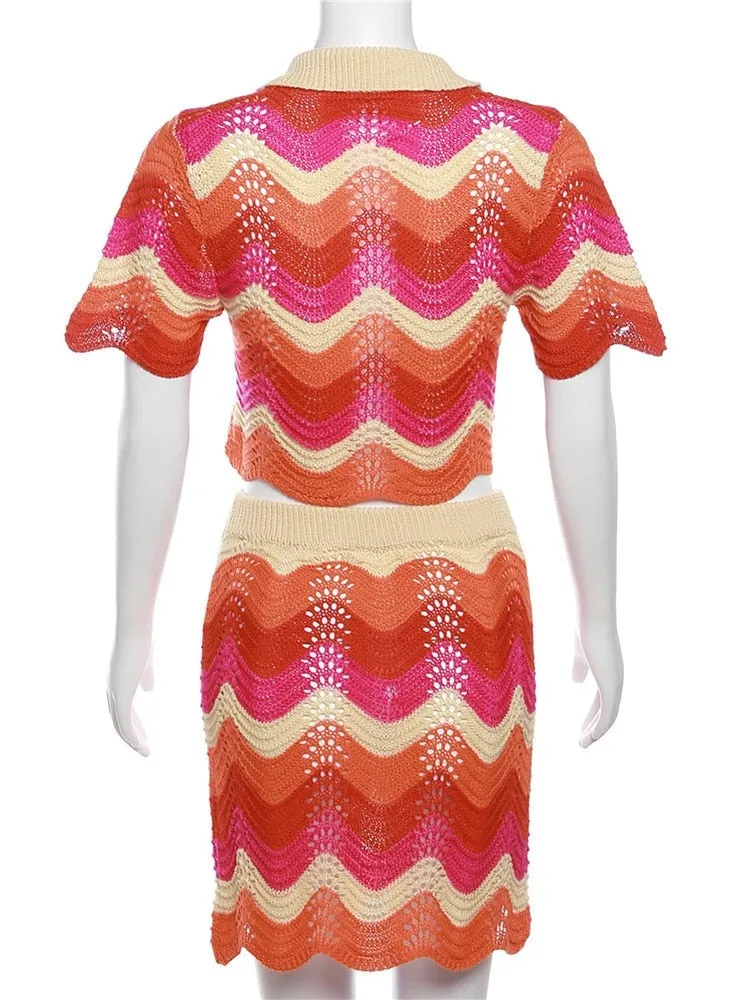 Andrea Crochet Skirt Set