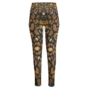 Animal Print High Waist Long Leggings With Side Pockets up to 6 XL