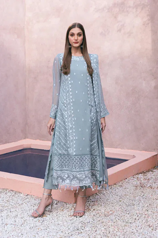 Azure | Embroidered Ensembles 3 Pcs | Frosted Fern