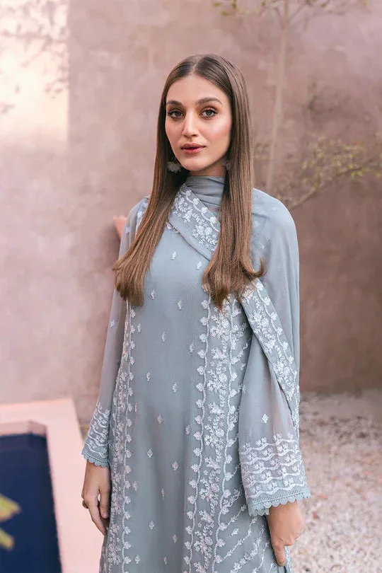 Azure | Embroidered Ensembles 3 Pcs | Frosted Fern