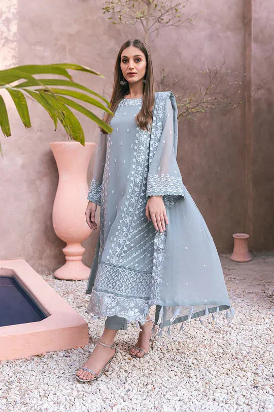 Azure | Embroidered Ensembles 3 Pcs | Frosted Fern
