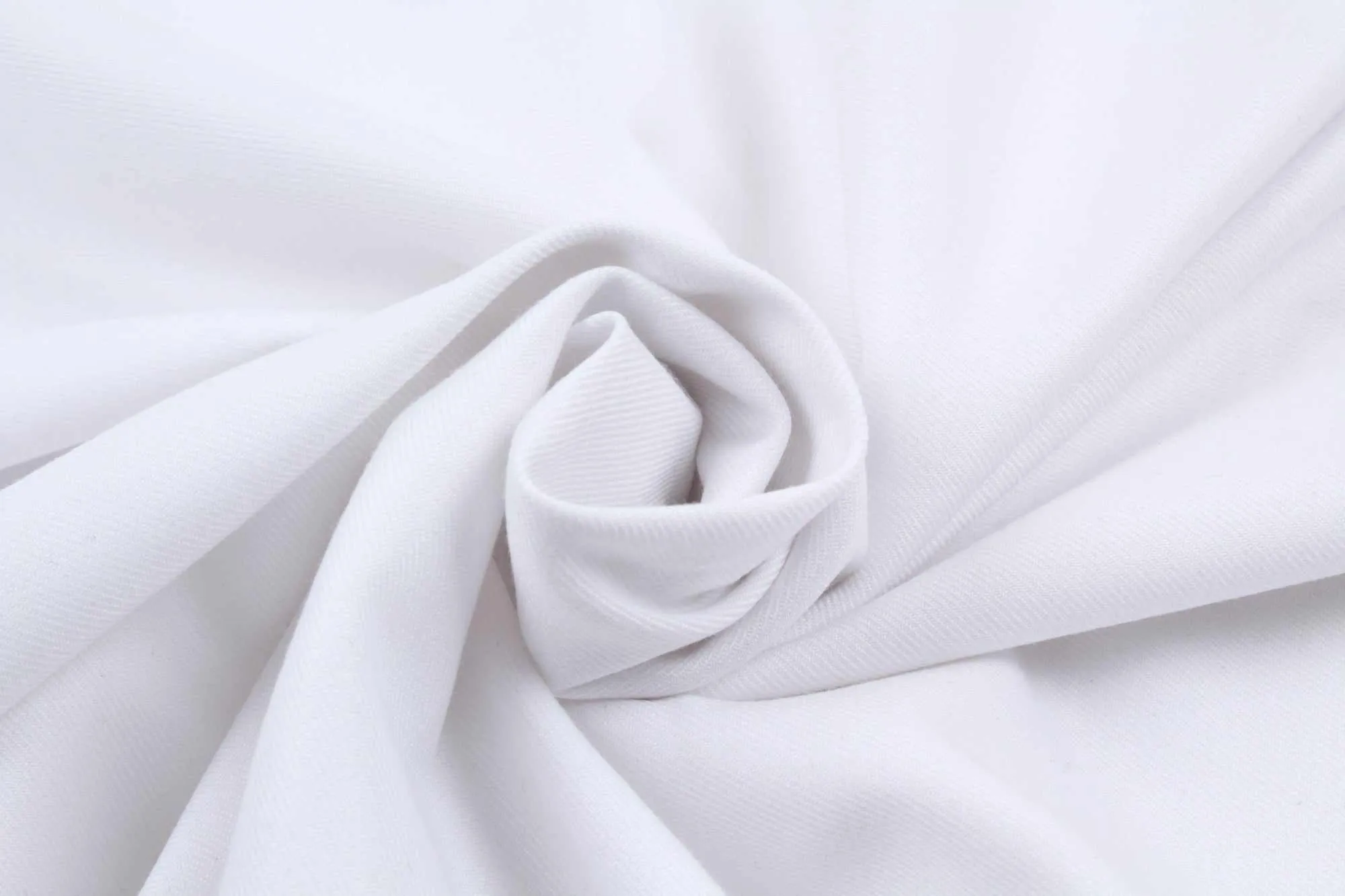 Bamboo Twill for Trousers - Stretch - Optical White (1 Meter Remnant)