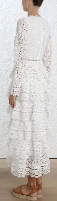 'Bayou' Tiered Swirl Long Dress