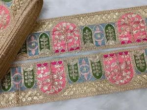 Beige Embellished Zari Work