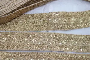 Beige Fancy Zari Work Embroidered Border