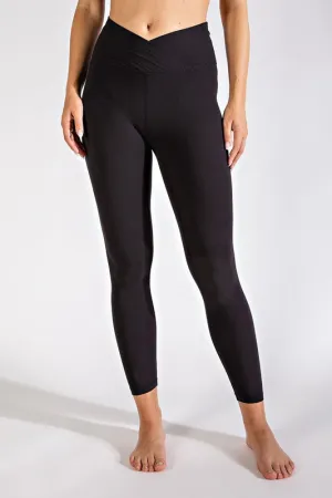 BEST Leggings With Crossover Waist in Black