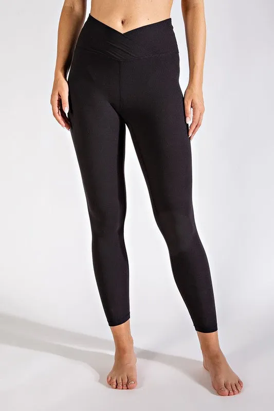 BEST Leggings With Crossover Waist in Black