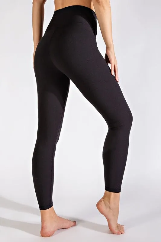 BEST Leggings With Crossover Waist in Black
