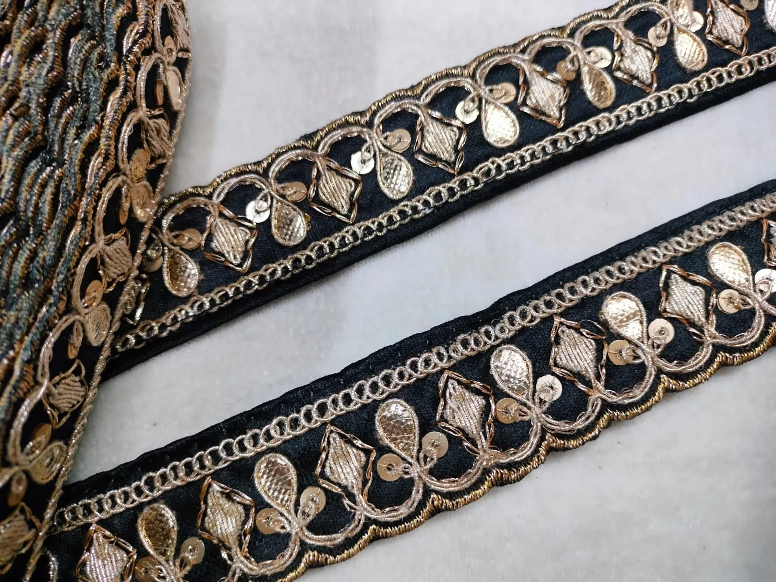 Black Embellished Trim