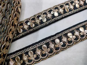 Black Embellished Trim