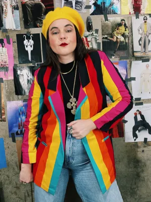 Bold Striped Blazer
