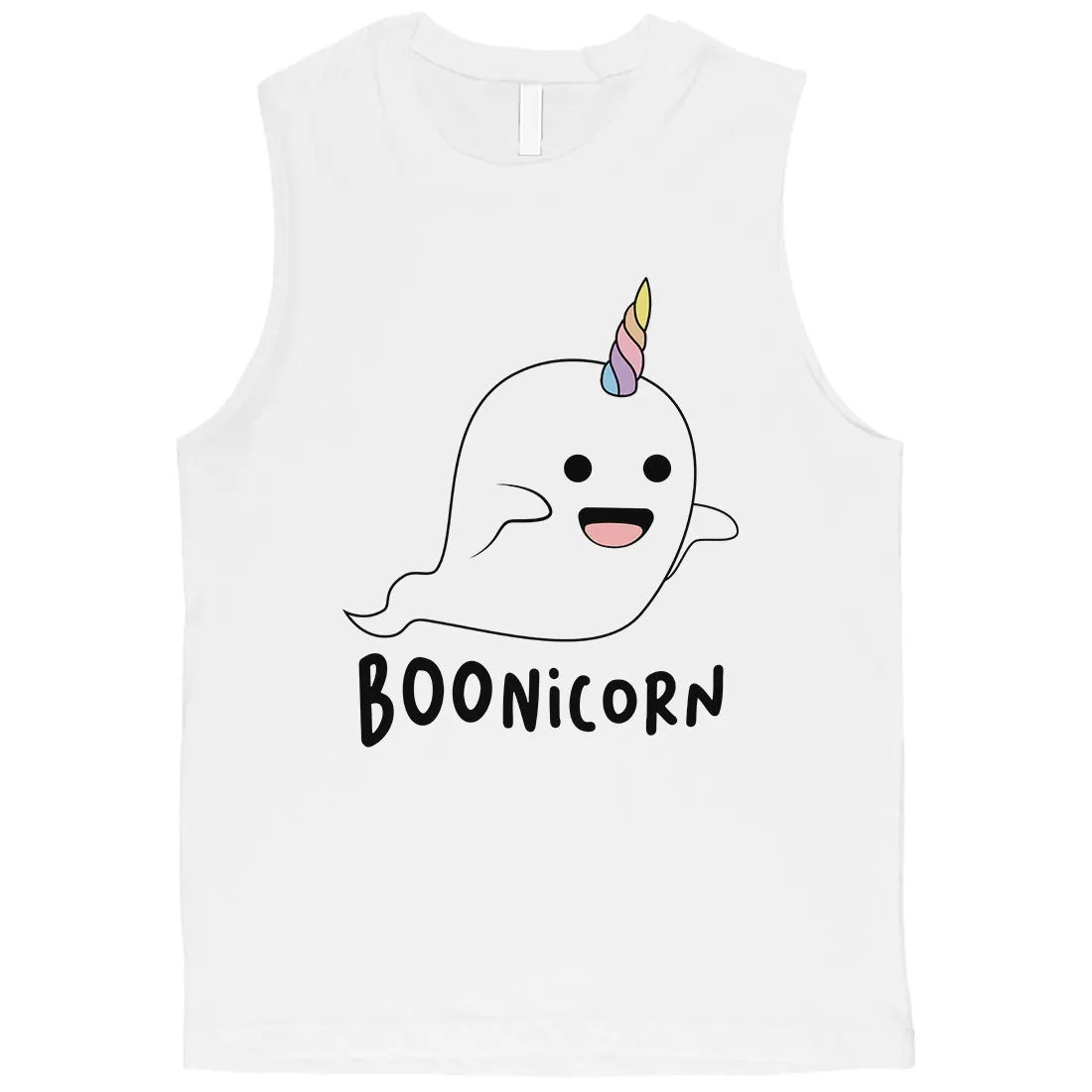 Boonicorn Cute Halloween Costume Ghost Unicorn Mens Muscle Shirt