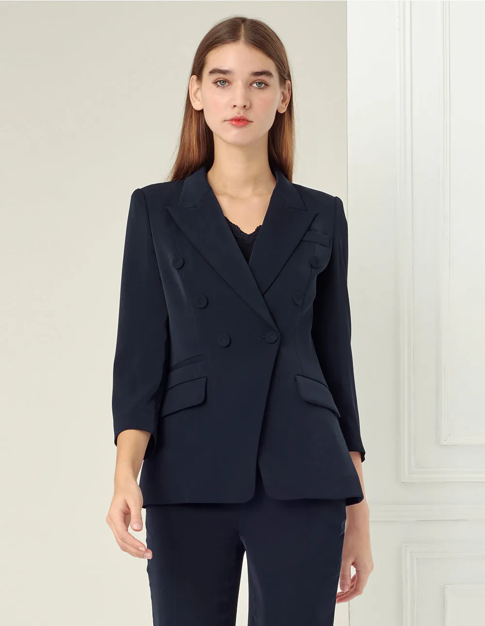 BORA AKSU Gun Lapel Collar Suit Blazer