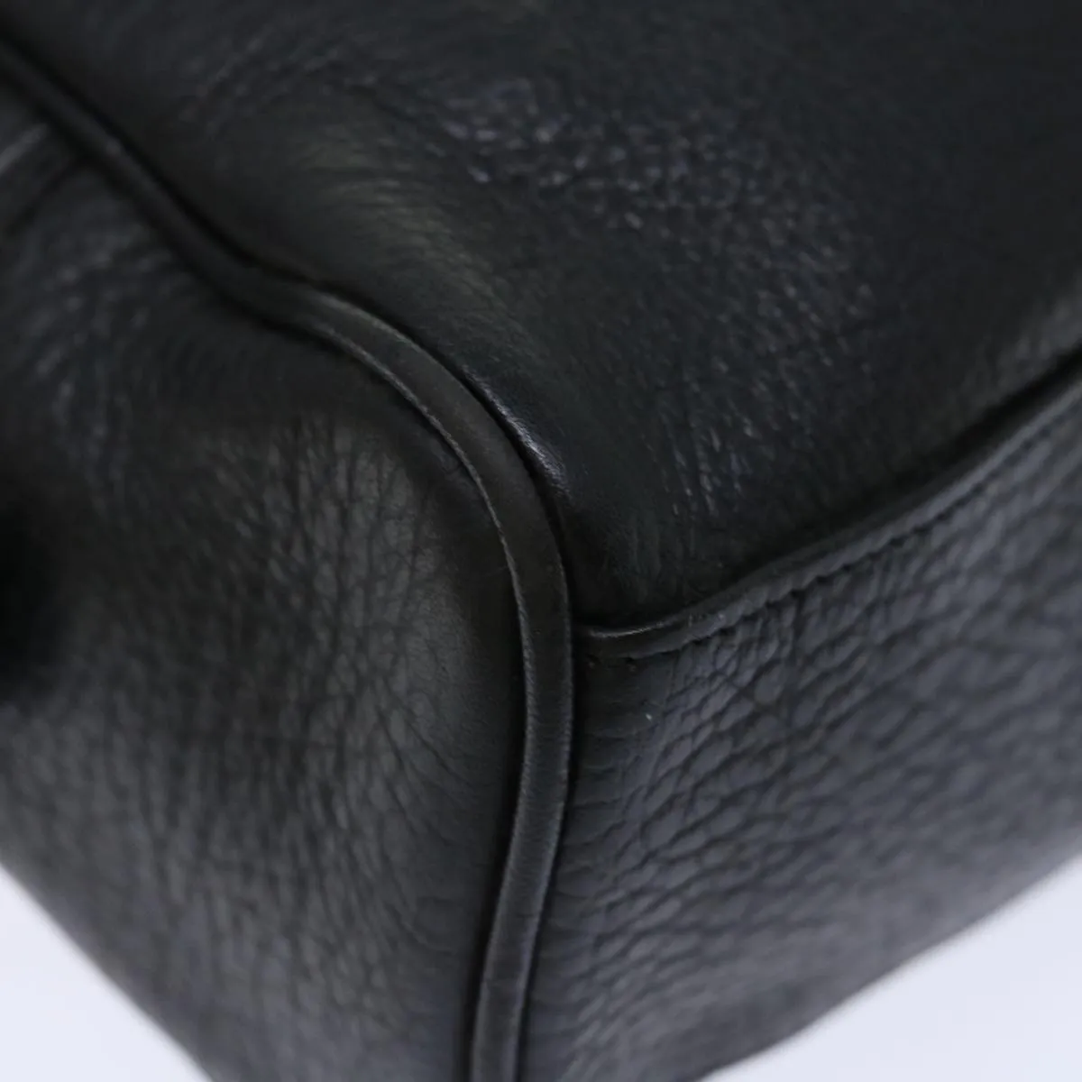 BURBERRYSs Shoes case Hand Bag Leather Black  72670