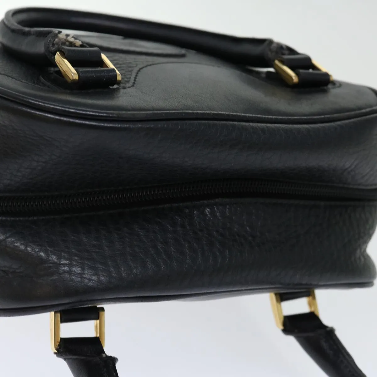 BURBERRYSs Shoes case Hand Bag Leather Black  72670