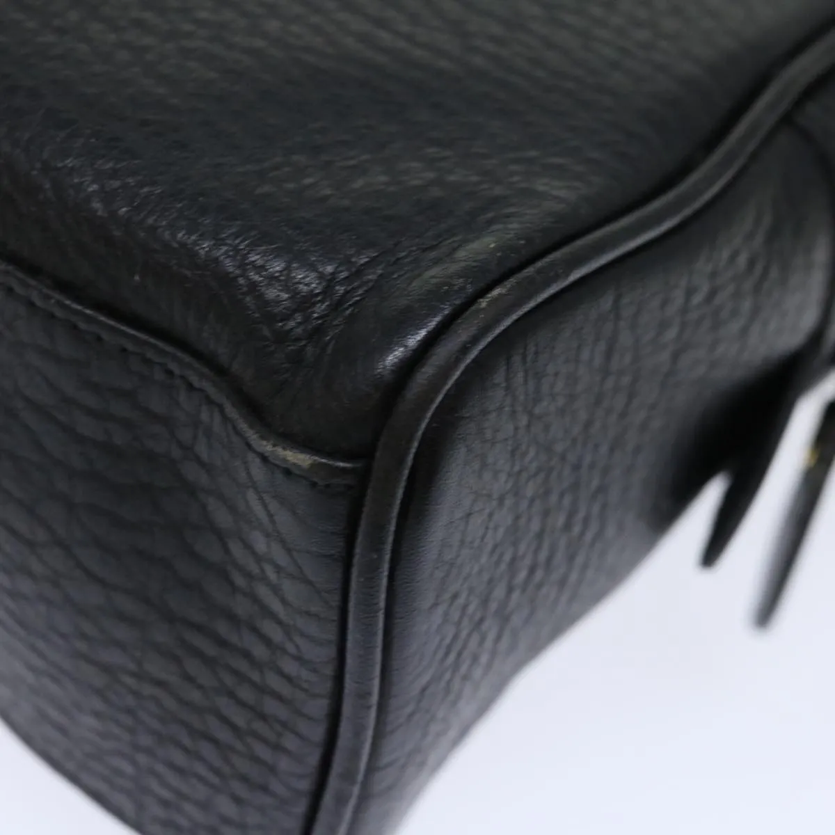 BURBERRYSs Shoes case Hand Bag Leather Black  72670