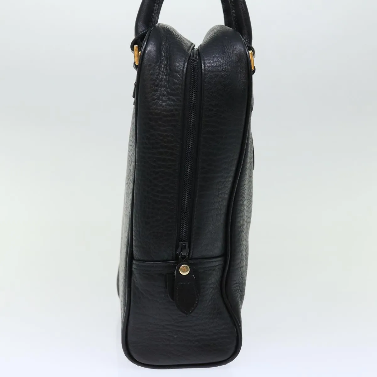 BURBERRYSs Shoes case Hand Bag Leather Black  72670