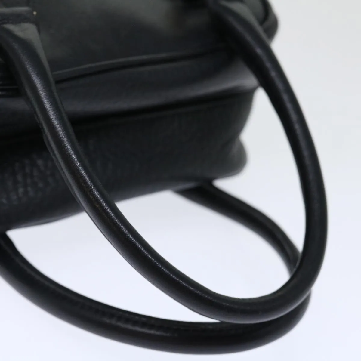 BURBERRYSs Shoes case Hand Bag Leather Black  72670