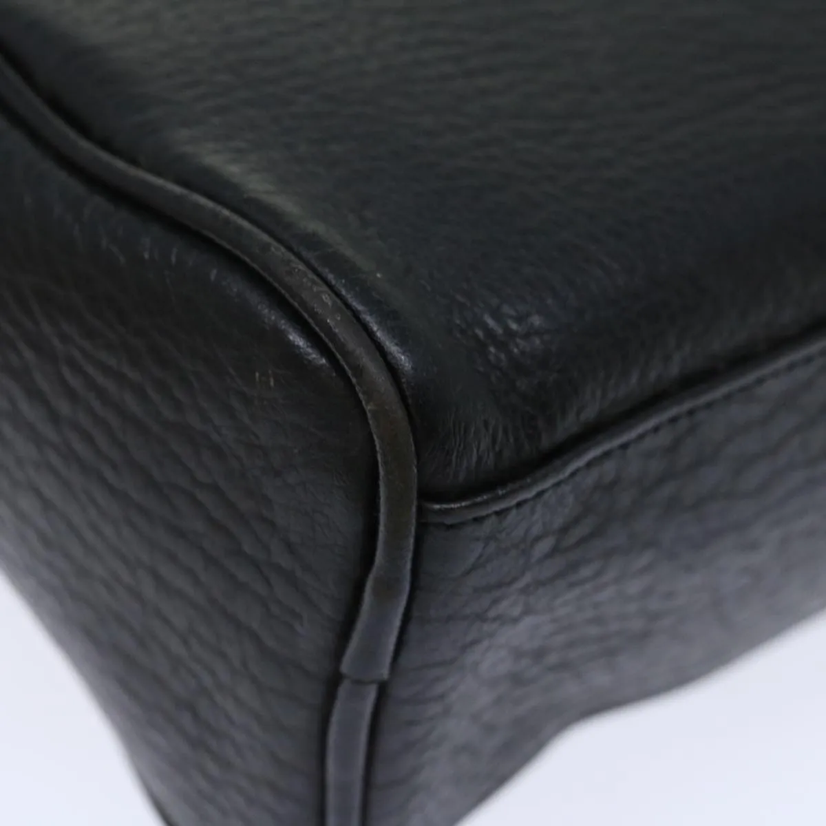 BURBERRYSs Shoes case Hand Bag Leather Black  72670