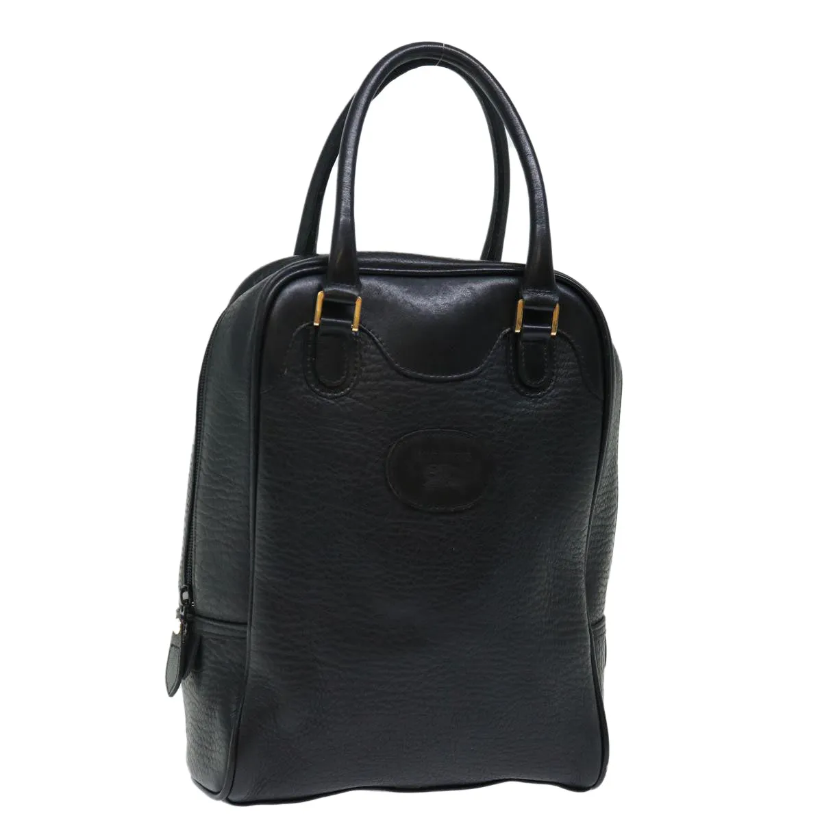 BURBERRYSs Shoes case Hand Bag Leather Black  72670