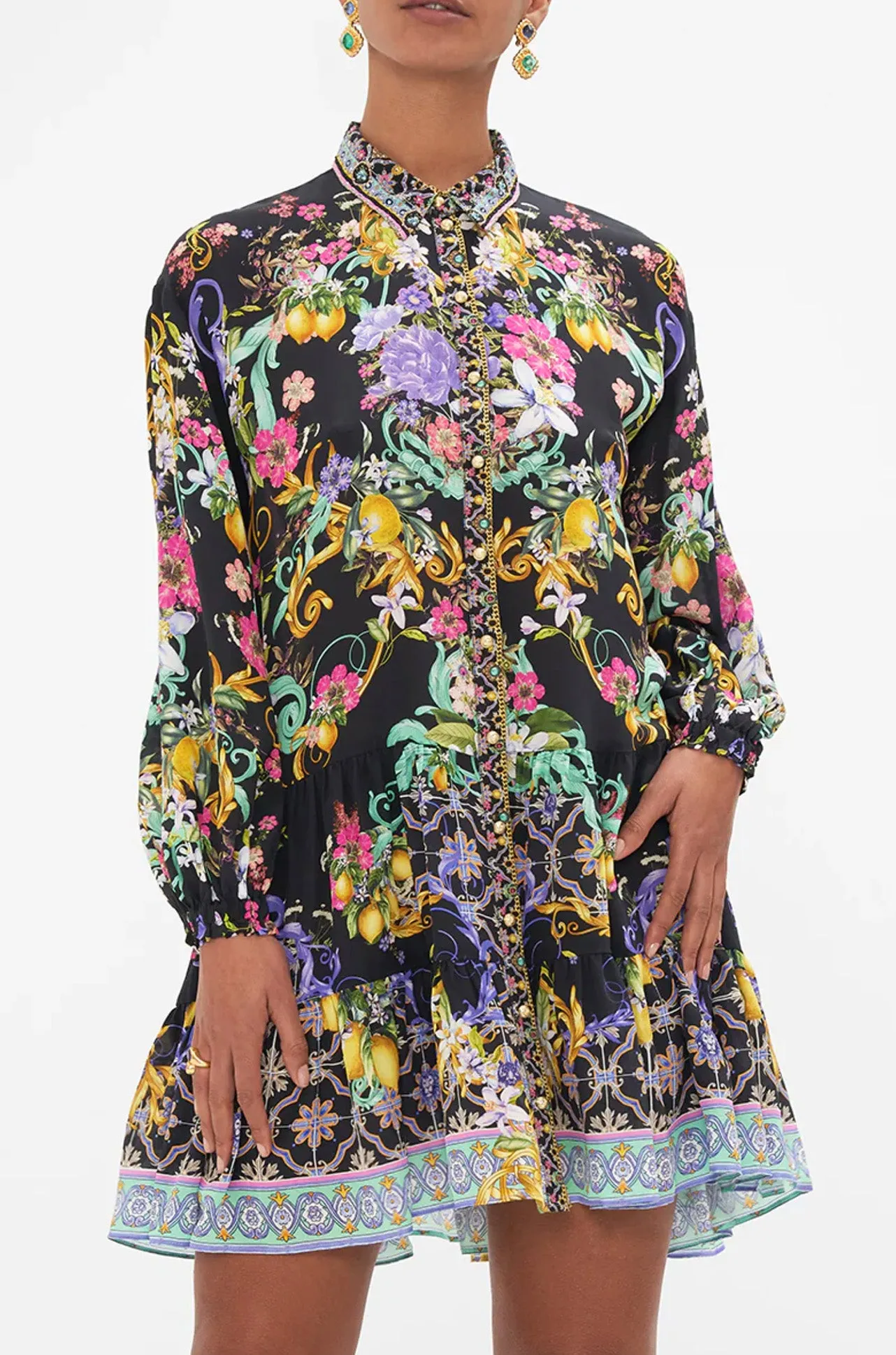 Camilla - Meet Me In Marchesa Tiered Shirt Dress