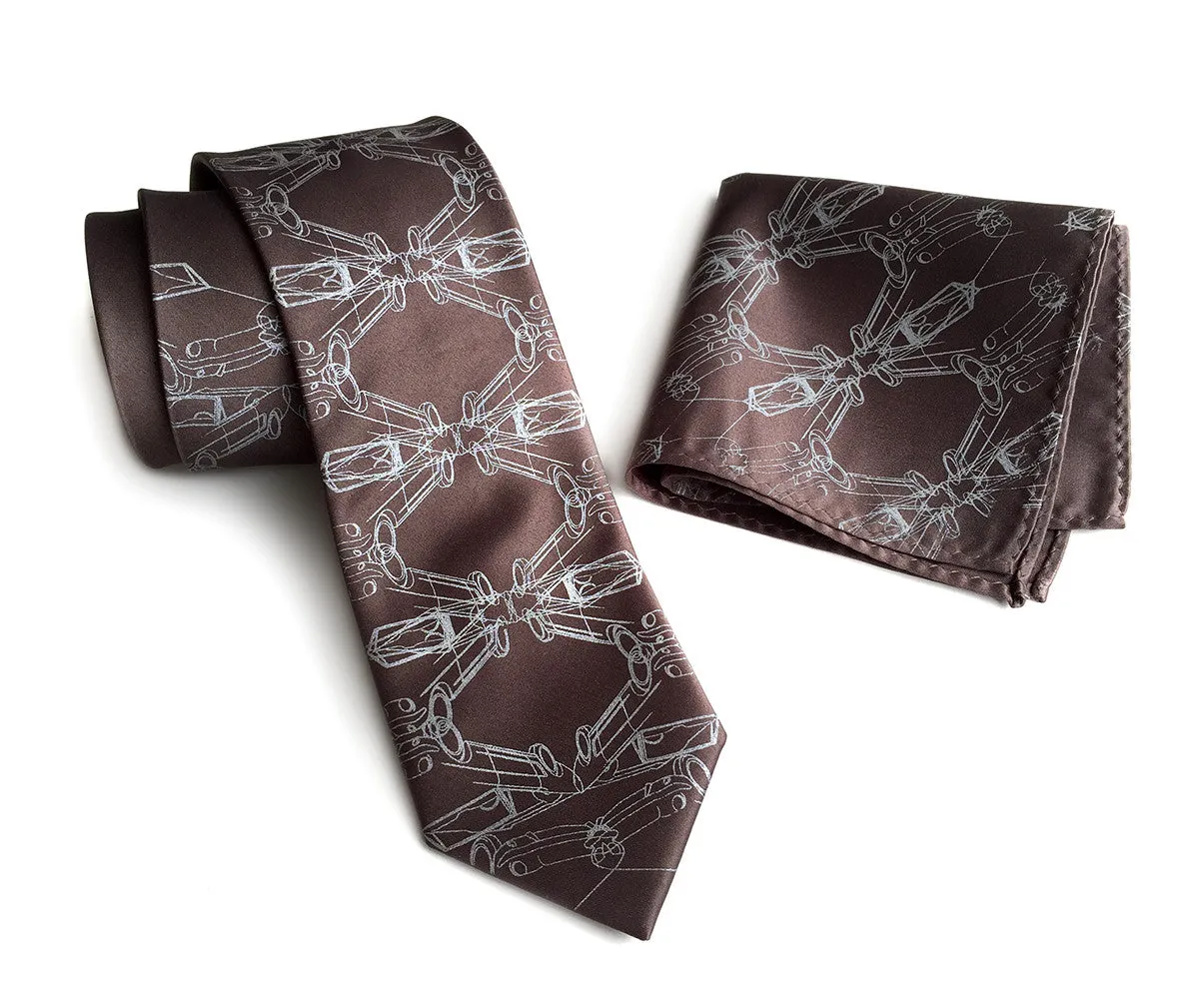 Cargyle Necktie. Classic Car Print Tie
