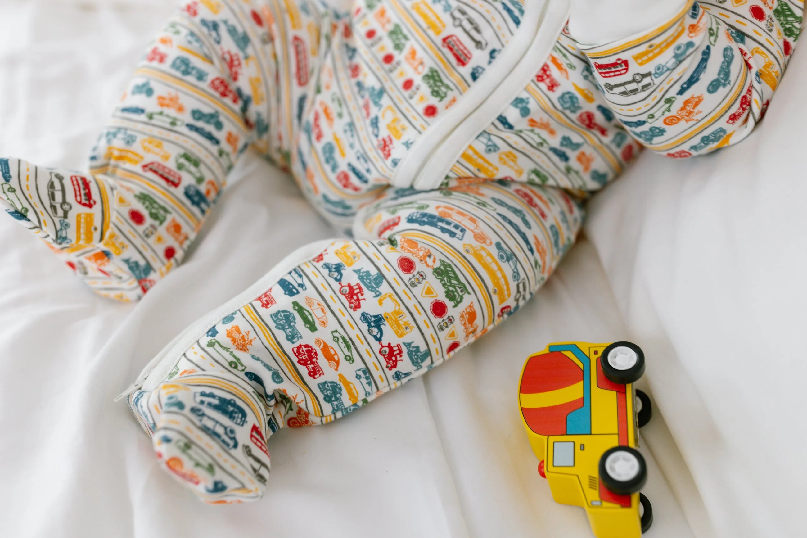 Cars & Trucks Zip Baby Onesie