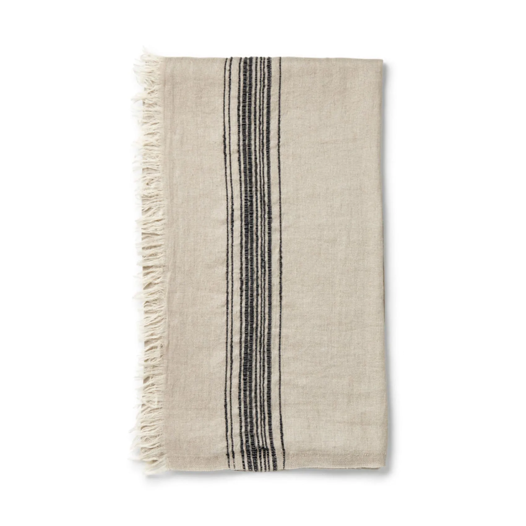 Ceren Linen Robe & Towel Gift Set, Ink