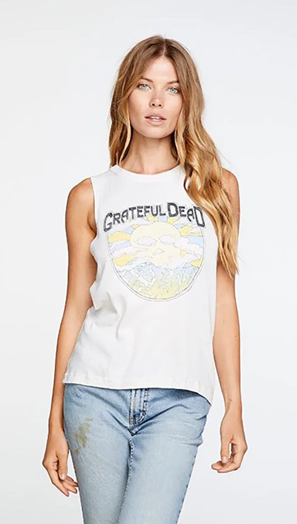 Chaser Gauzy Cotton Grateful Dead Muscle Tank