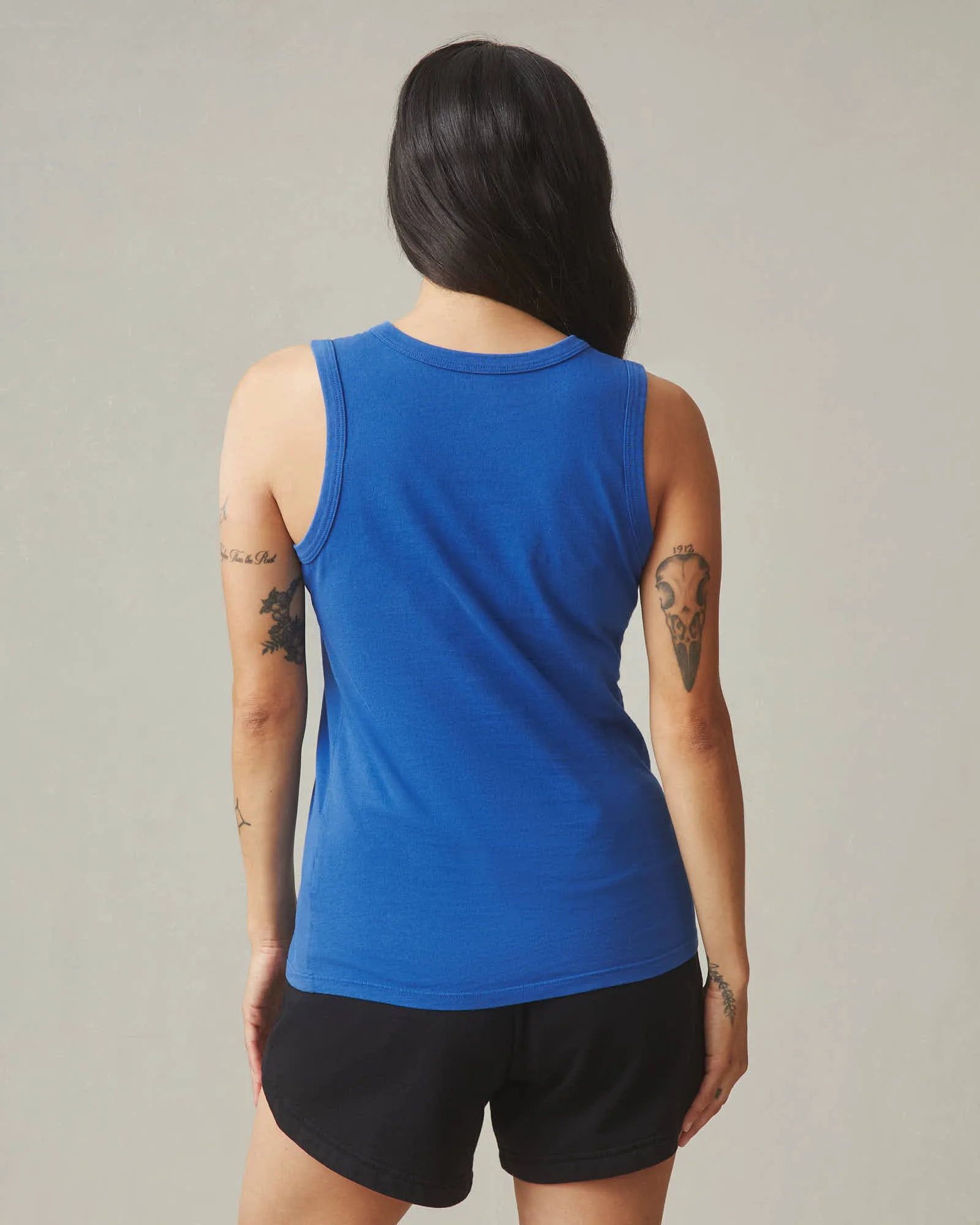Classic Cotton Muscle Tank - Blue Aura