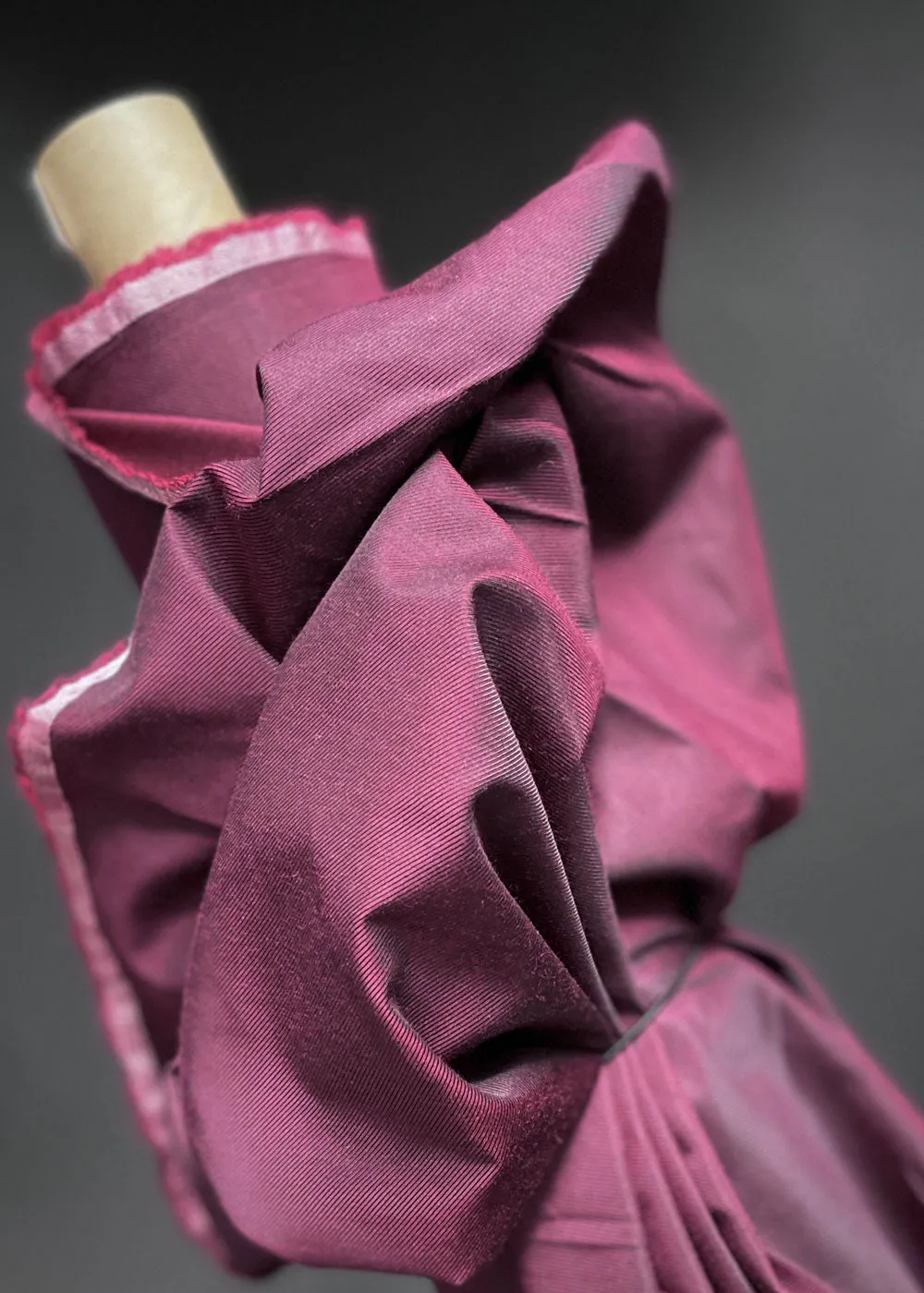 Cotton Cupro Twill Lining, Claret Black
