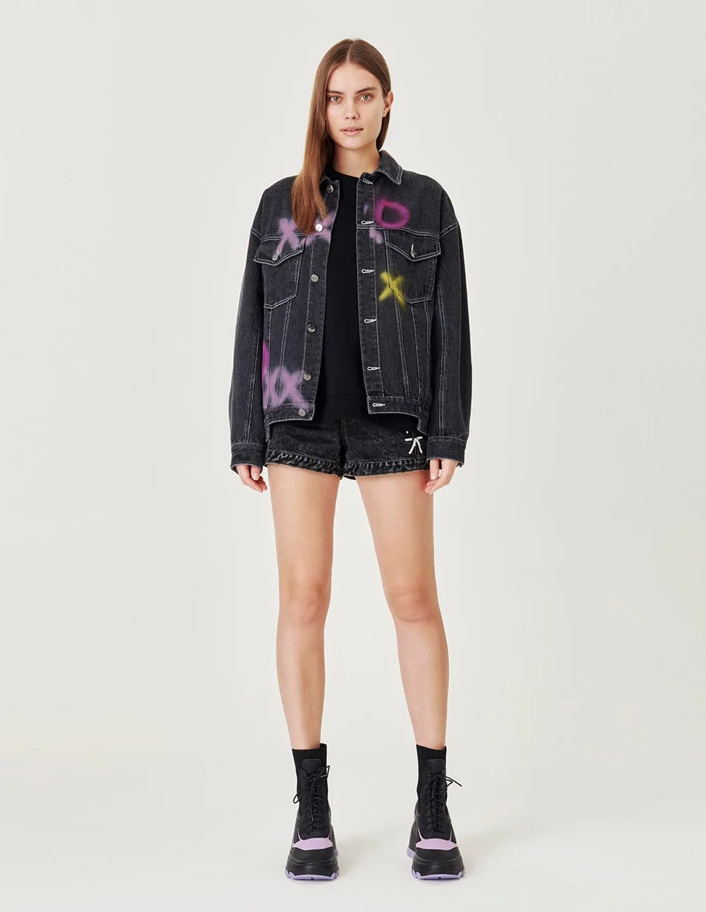 Couples Hand-painted Graffiti Denim Jacket