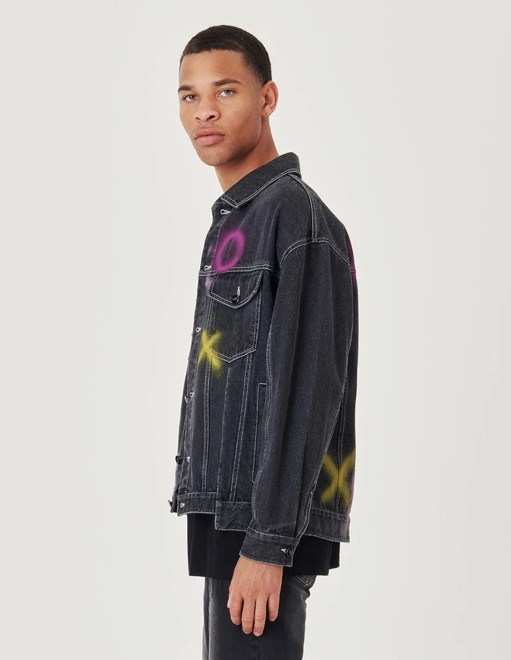 Couples Hand-painted Graffiti Denim Jacket