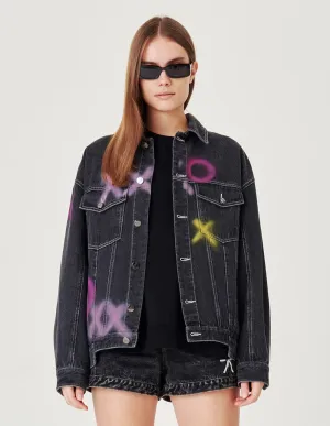 Couples Hand-painted Graffiti Denim Jacket