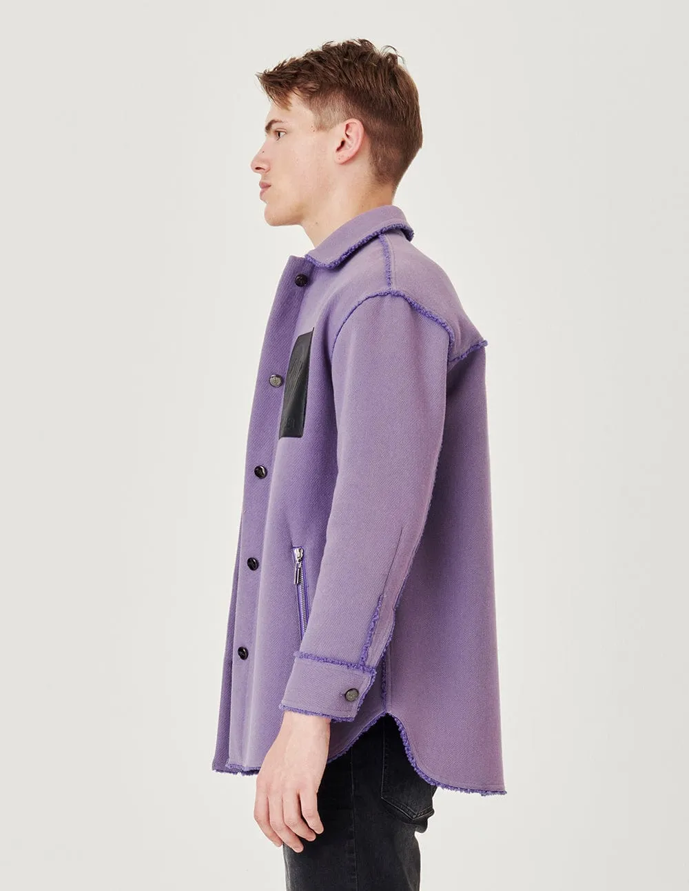 Couples Violet Fleece Denim Jacket