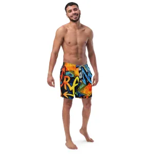 Crazy Graffiti Men's swim trunks