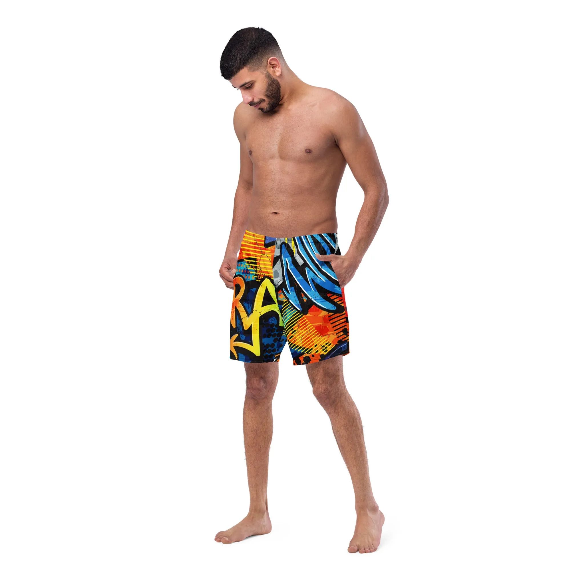 Crazy Graffiti Men's swim trunks