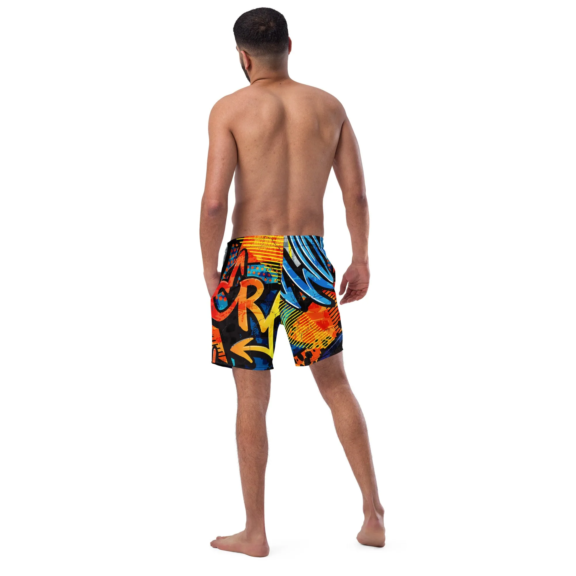 Crazy Graffiti Men's swim trunks