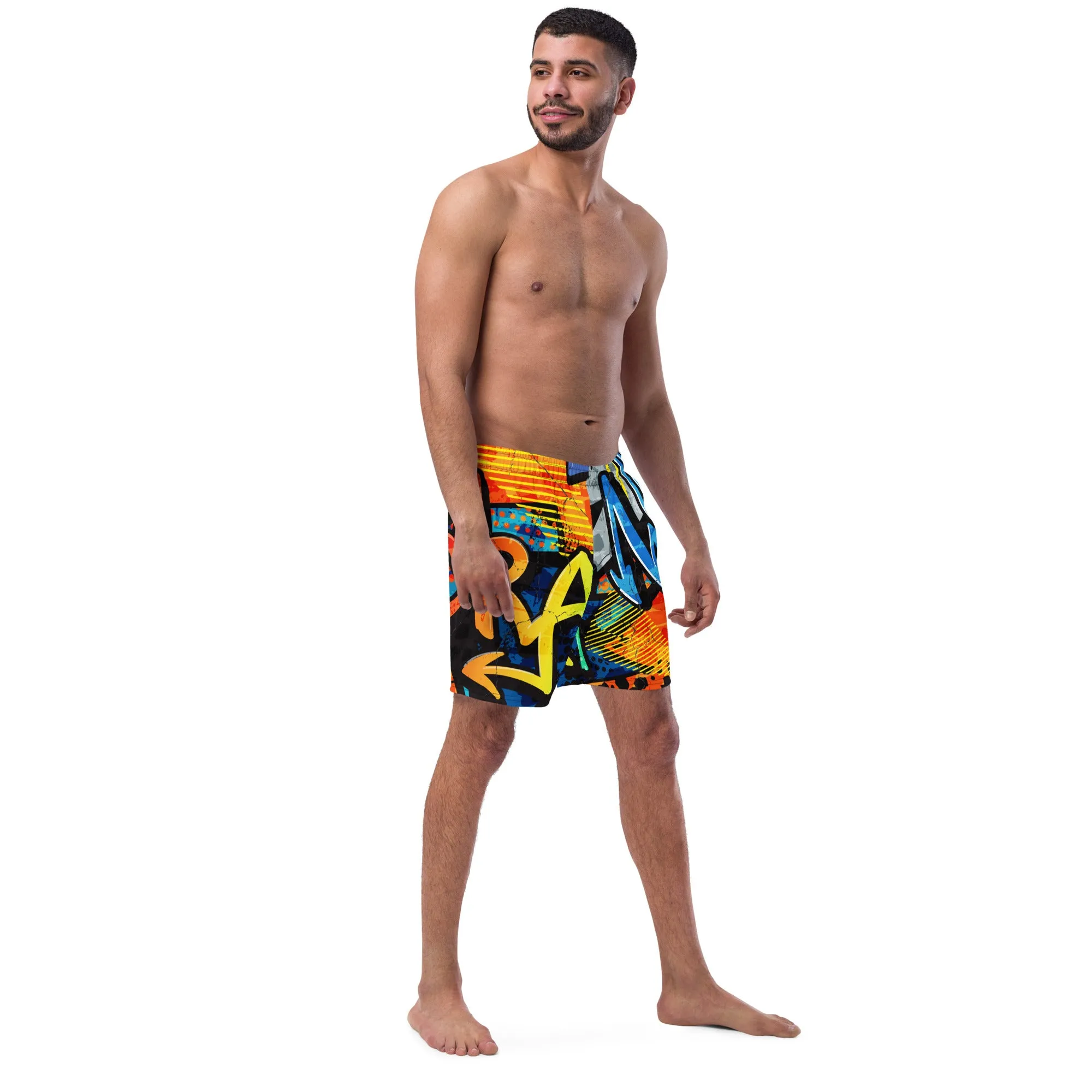 Crazy Graffiti Men's swim trunks