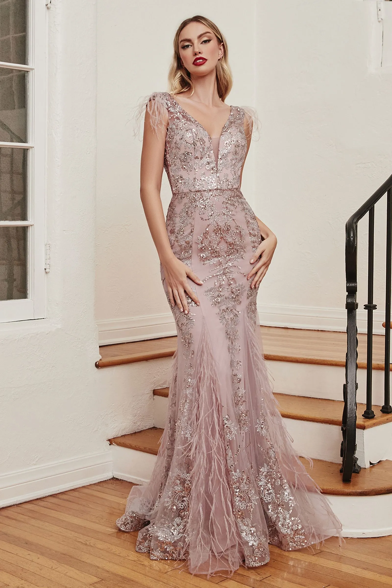 Feathered Mermaid Dress