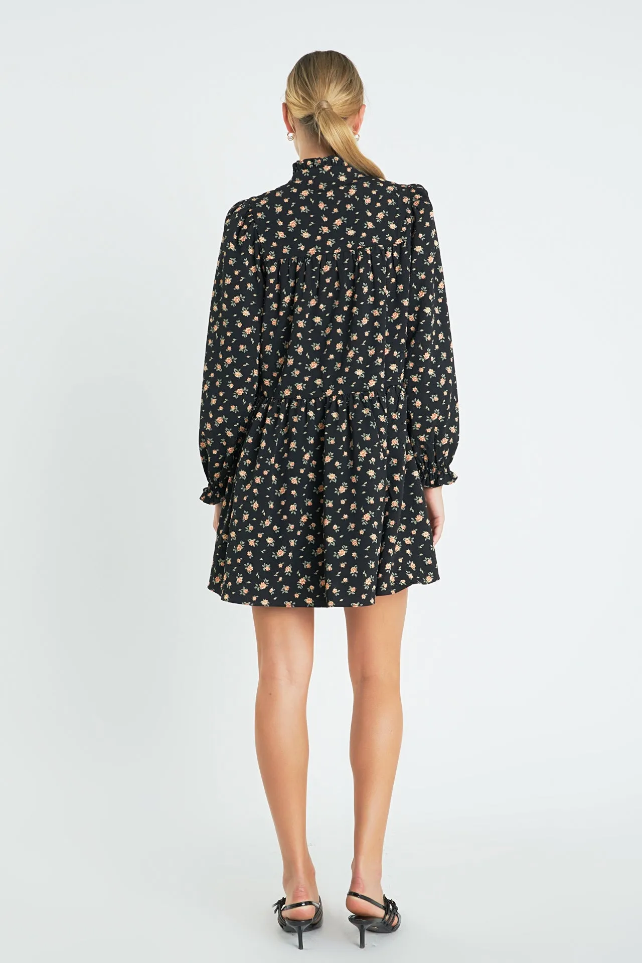 Floral Tiered Mini Dress
