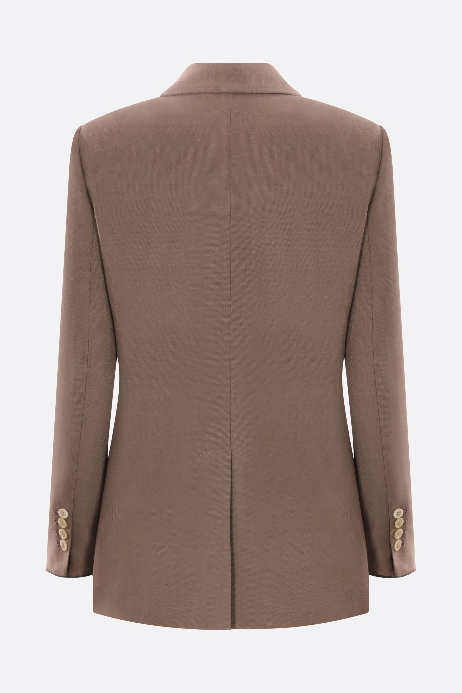 Fluid Twill Jacket with Monili Cuffs