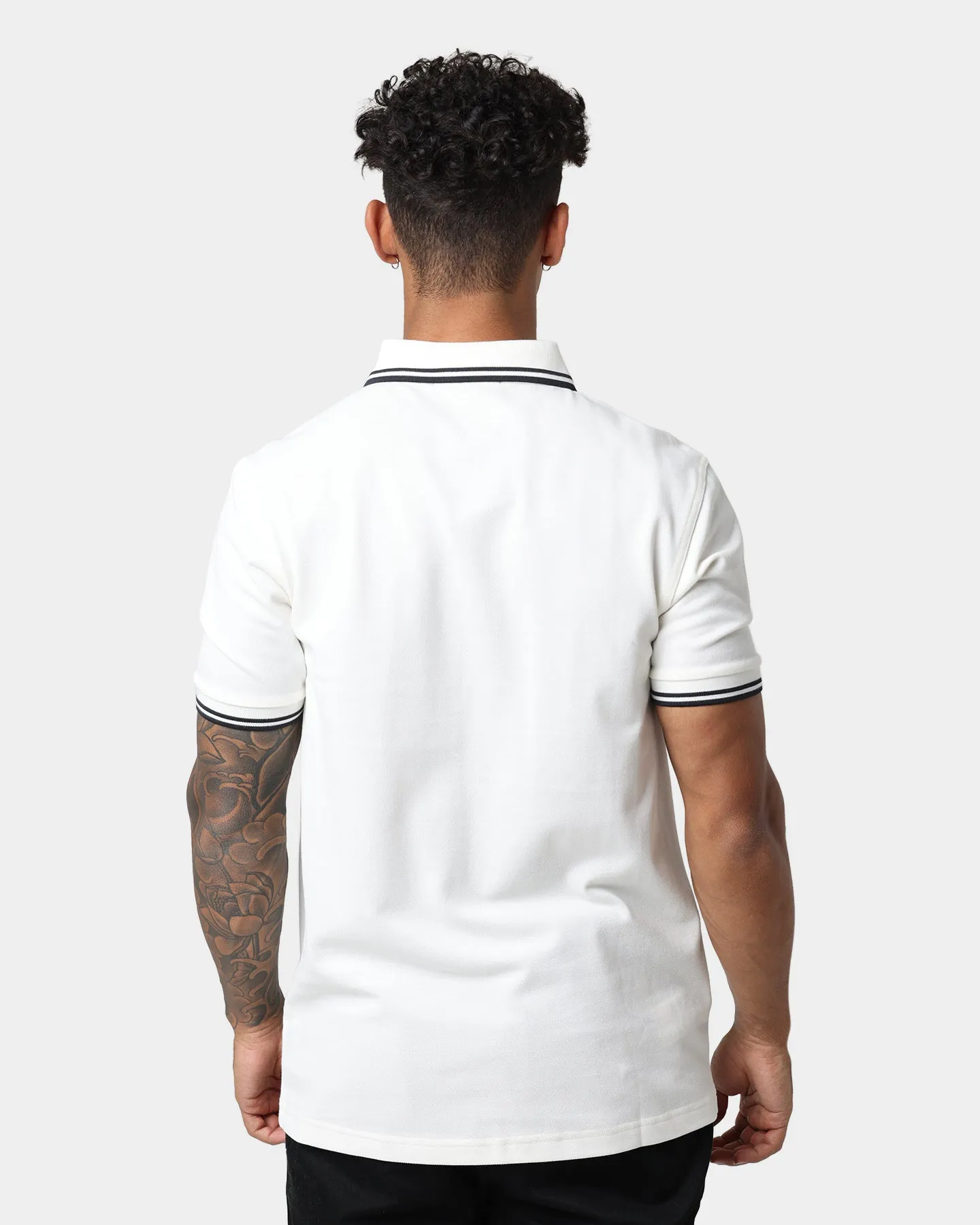 Fred Perry Twin Tipped Polo Shirt Ecru/Dark Graph