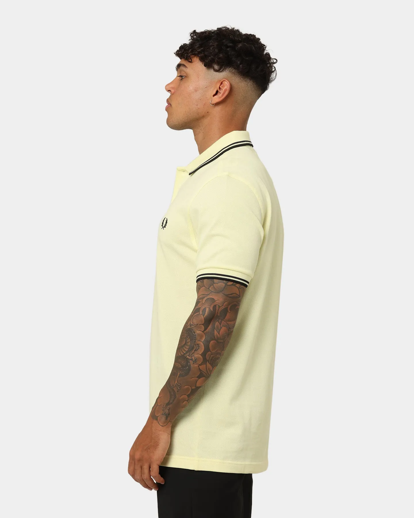 Fred Perry Twin Tipped Polo Shirt Wax Yellow